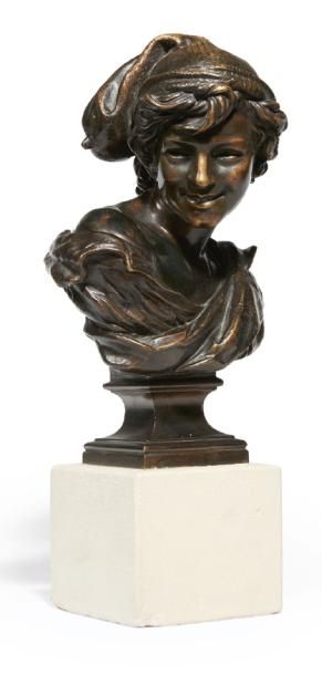 JEAN - BAPTISTE CARPEAUX (1827-1875) Buste du pêcheur napolitain
Bronze à patine...
