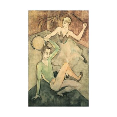 LARRY MURPHY Au Cirque, 1927
Huile sur toile
Signee, situee et datee en bas a droite

Oil...