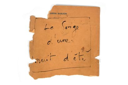 JEAN BOULLET. 1921-1970. «LE SONGE D'UNE NUIT D'ÉTÉ» 1943 jamais édité (cf bibliotheque-gay.blogspot.fr).
40...