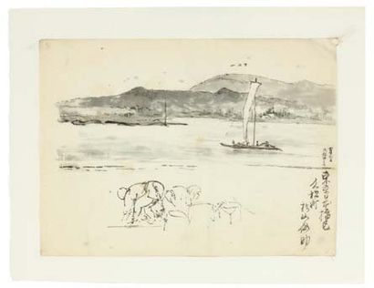 Anonyme Ensemble de 10 dessins Japon, début du XXème siècle Format : H_20,2 cm L_27,5...