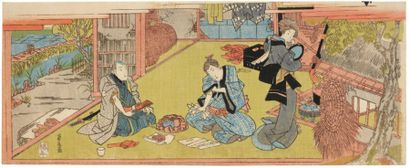 Eisen Ikeda Keisai (1790-1848) Chûshingura (6ème acte) Hanayo Kanpei, sujet de Enya...