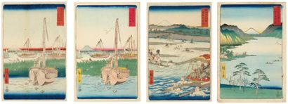 null Lot de : Hiroshige Andô (1797-1858) a - Tôto Tsukuda Oki Au large de Tsukuda,...