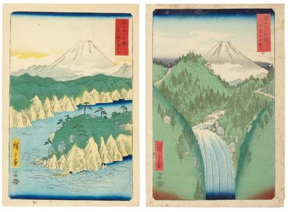 null Lot de : a - Hiroshige Andô (1797-1858) Hakone no Kosui Le lac Hakone Au milieu...