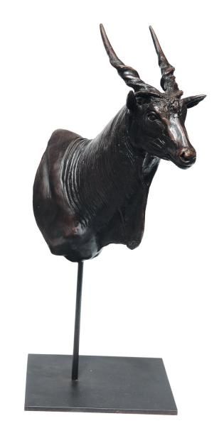 FRANCIS DARAS Elan Sculpture en bronze patiné.