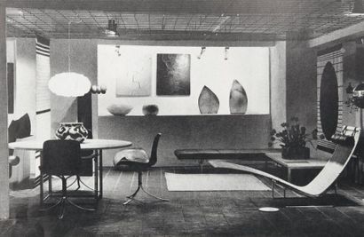 POUL KJÆRHOLM (1929-1980) Suite de six chaises "PK 9". Cuir marron et acier nickelé...