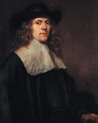 ECOLE HOLLANDAISE VERS 1640, entourage de Frans Hals Portrait d'homme au chapeau...