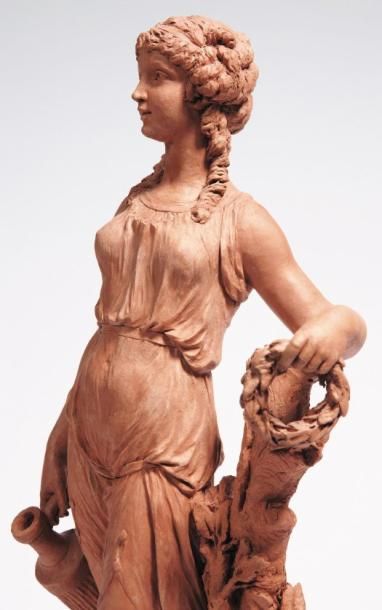 STYLE DE CLAUDE MICHEL, DIT CLODION (NANCY, 1738 - PARIS, 1814) Vestale. statuette...
