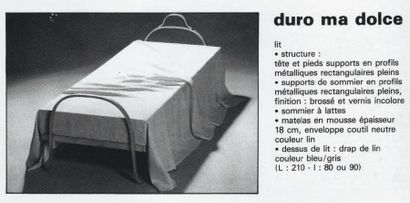 ENZO MARI (NÉ EN 1932) Lit « Duro ma Dolce » Métal. Vers 1985. Edition Tribu. L_210...