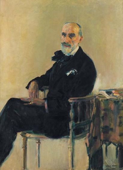 CHARLES BLANC (1896-1966) Portrait d'homme à la barbe, 1922 Huile sur toile Signée...