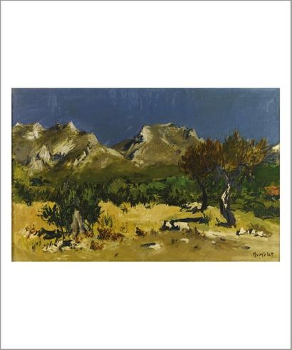 Robert HUMBLOT (1907-1962) 
Paysage
Huile sur toile.
Signée en bas à droite.
Oil...