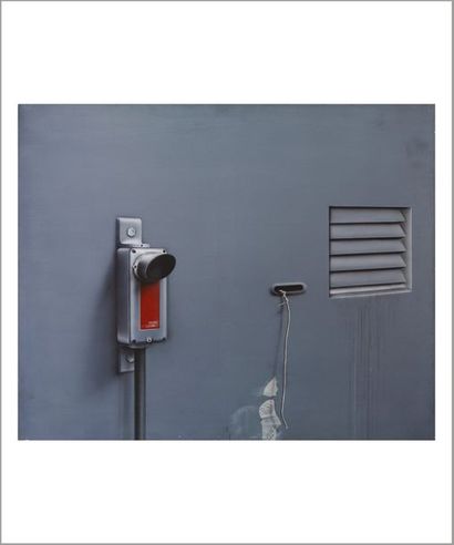 Peter KLASEN (né en 1935) 
Ventilation/oeil éléctronique, 1981
Acrylique sur toile.
Signée,...