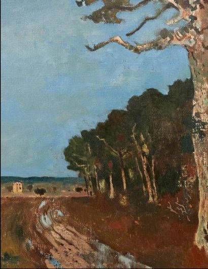 Roland OUDOT (1897-1981) 
Paysage après la pluie, Ile de France
Huile sur toile.
Signée...