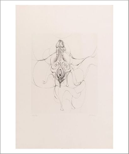 Hans BELLMER (1902-1975) 
La femme pieuvre
Estampe signée en bas à droite et numérotée...