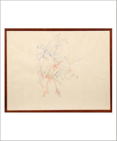 MIODRAG DURI DADO (1933-2010) 
Sans titre, 1965
Aquarelle sur papier.
Watercolor...