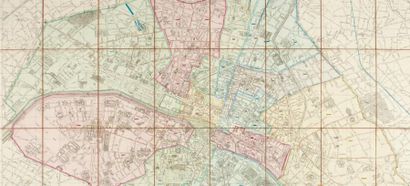 GIRARD (Xavier) Plan géométral de la ville de Paris. Paris, Longuet, 1856. En 32...