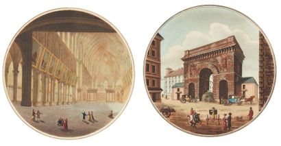 SEGARD et TESTARD Picturesque Views of public edifices in Paris, aquatinted, in imitation...