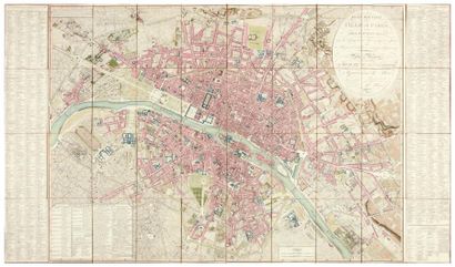 PICQUET (Charles) Plan routier de la ville de Paris et de ses faubourgs, où se trouvent...