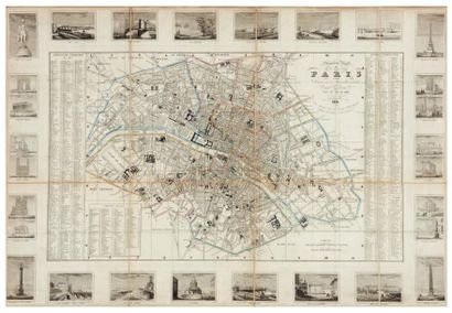VUILLEMIN (Alexandre) Nouveau plan de Paris divisé en 12 arrondissements. Paris,...