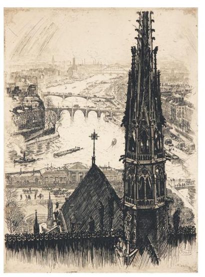 HUYSMANS (Joris-Karl) Le Quartier Notre-Dame. Illustrations et gravures de Ch. Jouas....