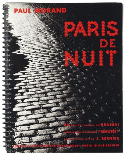 MORAND (Paul) Paris de nuit. 60 photos inédites de Brassaï. Paris, Arts et Métiers...