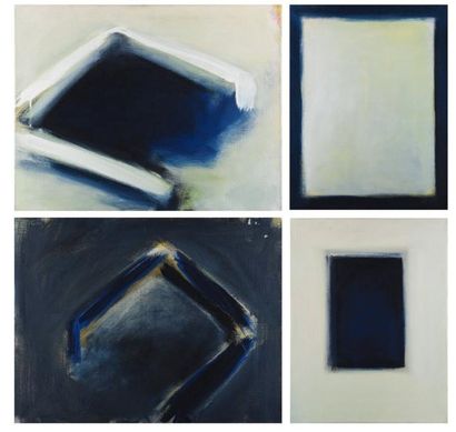 MENNO MEEWIS Abstractions, 1988 Ensemble de quatre huiles sur toile, signées et datées...