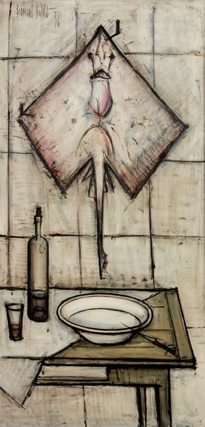 Bernard Buffet 1928 - 1999 
Nature morte à la raie, 1956

signé Bernard Buffet et...