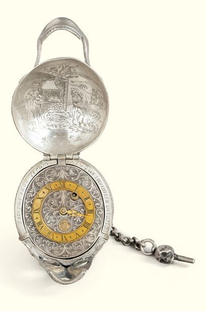 null MONTRE MEMENTO MORI EN ARGENT, PAR JACQUES PALLIARD (PALIARD OU PAILARD) (1718-1787),...