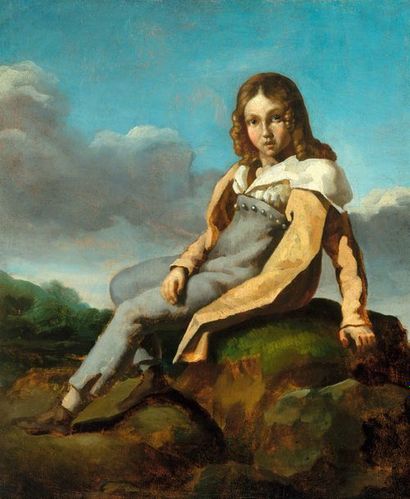 THÉODORE GÉRICAULT 1791 - 1824 
Elisabeth Dedreux enfant dans la campagne

huile...