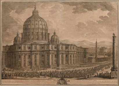 GIUSEPPE VASARI (1710 - 1782) 
La Vedute del Franco destro della
Basilica Vaticana...