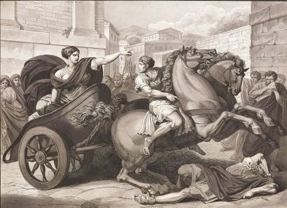 BARTOLOMEO PINELLI (ROME 1791 - 1835) 
Numa Pompilius et la nymphe Égérie
Encre noire...