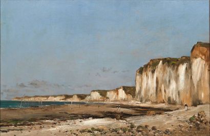 JEAN-BAPTISTE-ANTOINE GUILLEMET (1841 - 1918) 
Saint Vaast la Hougue, Normandie
Huile...