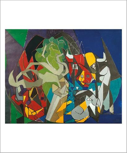 André BEAUDIN (1895-1979) Les vaches et les cygnes, 1940
Huile sur toile.
Signée...