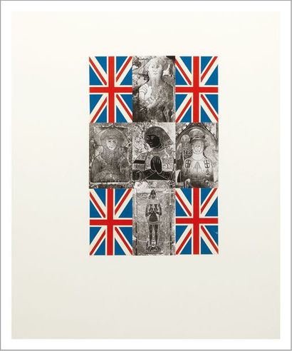 GILBERT AND GEORGE Union Jack Knights, 1981
Collage.
Signé et titré sur une étiquette...