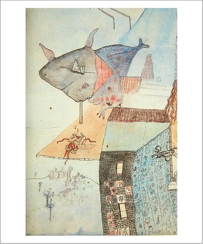 Otto WOLS (1913-1951) Sans titre, 1940
Aquarelle sur papier.
Signée en bas à droite.
Watercolour...