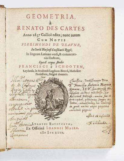 DESCARTES, René. Geometria, à Renato Des Cartes. Anno 1637 gallicè edita; nunc autem...