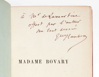 FLAUBERT, Gustave. Madame Bovary. Moeurs de province. Paris, Michel Lévy Frères,...