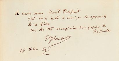 FLAUBERT, Gustave. L'Éducation sentimentale. Histoire d'un jeune homme. Paris, Michel...