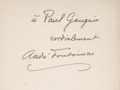 FONTAINAS, André. L'Ornement de la solitude. Roman. Paris, Mercure de France, 1899.
In-12...