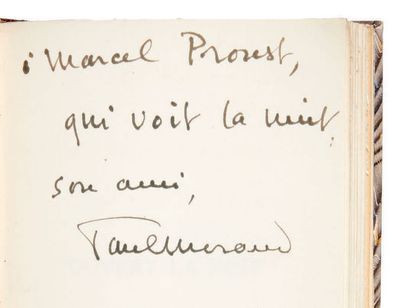 MORAND, Paul. Ouvert la nuit. Paris, Éditions de la Nouvelle Revue F rançaise, 1922.
In-12...