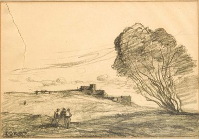 Jean-Baptiste-Camille COROT (1796-1875) Le fort detache, 1874
Lithographie.
Signée...