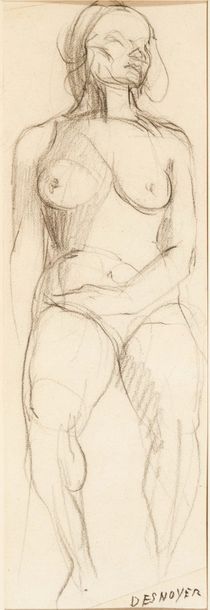 François DESNOYER (1894-1972) Nu feminin debout
Crayon sur papier.
Signé en bas à...