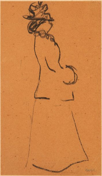 Albert Marquet (1875-1947) Élégante
Encre sur papier.
Signée en bas à droite.
H_11,5...