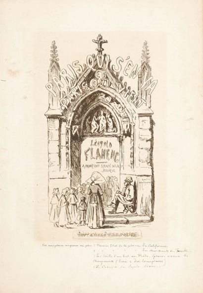 FLAMENG (Léopold) HOUSSAYE (Arsène) Paris qui s'en va et Paris qui vient.
Cadart,...