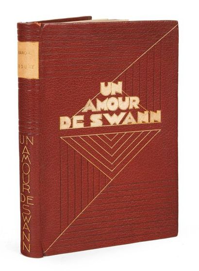 PROUST (Marcel) Un amour de Swann. N.R.F., 1930.
Reliure maroquin de style Art Déco.
lllustrations...