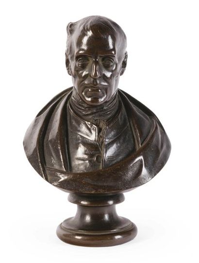 null Baron Carlo Marochetti (1805-1867)
Buste d'un sénateur, 1852
Bronze
Signé et...