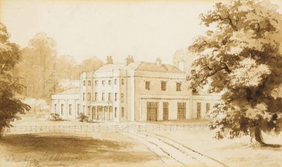 null Lot de quatre oeuvres: (de gauche à droite)
A - Ecole anglaise du XIXe siècle
Residence...