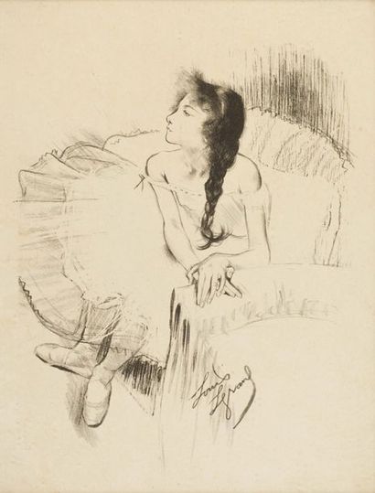 Louis LEGRAND (1863-1951) Ballerine étonnée
Gravure sur papier
Signée dans la planche...