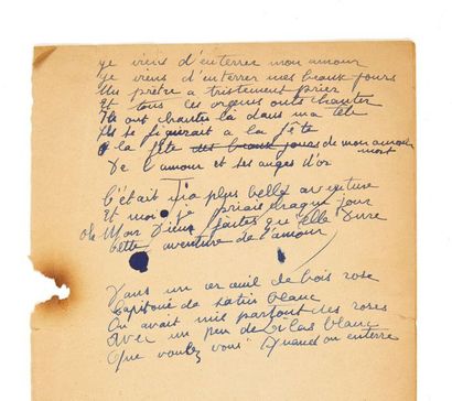 Edith Piaf (1915-1963) 37 L.A.S. «Edith», un manuscrit autographe signé, une lettre...