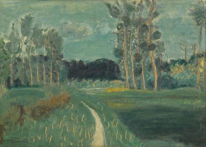 Henri HAYDEN (1883-1970) 
Paysage
Huile sur isorel.
Signée en bas à gauche.
H_32,5...