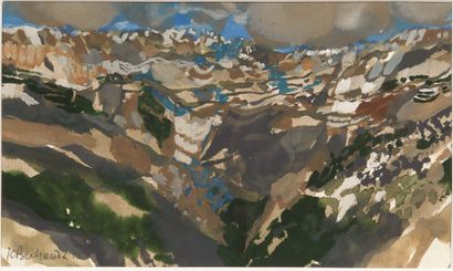 Jean-Claude Bertrand (né en 1928) 
Paysage, Aquarelle sur papier.
Signée en bas à...